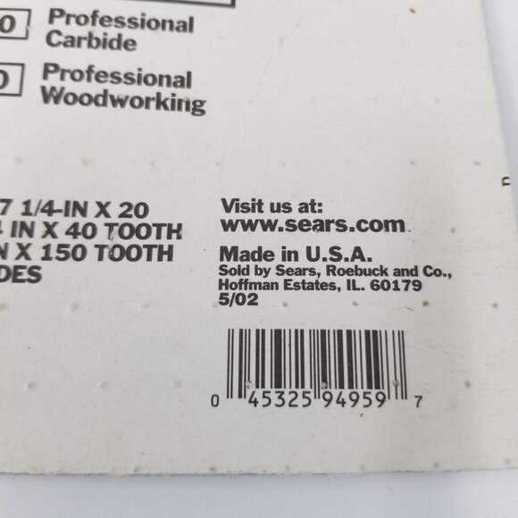 Craftsman 5 pc Steel Circular Saw Blade Set New Old Stock - Picture 4 of 5